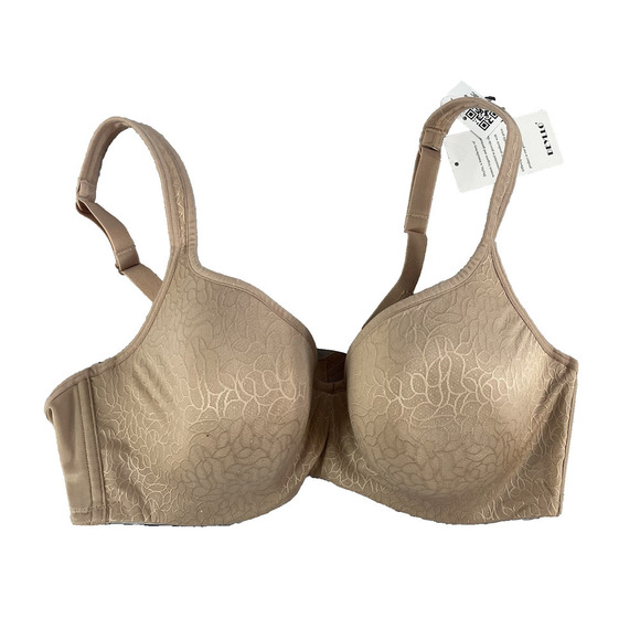 Deyllo Underwire Support Bra size 38C Beige Nude Floral Stretch - Picture 1 of 7